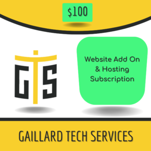 Website Add On & Hosting Subscription