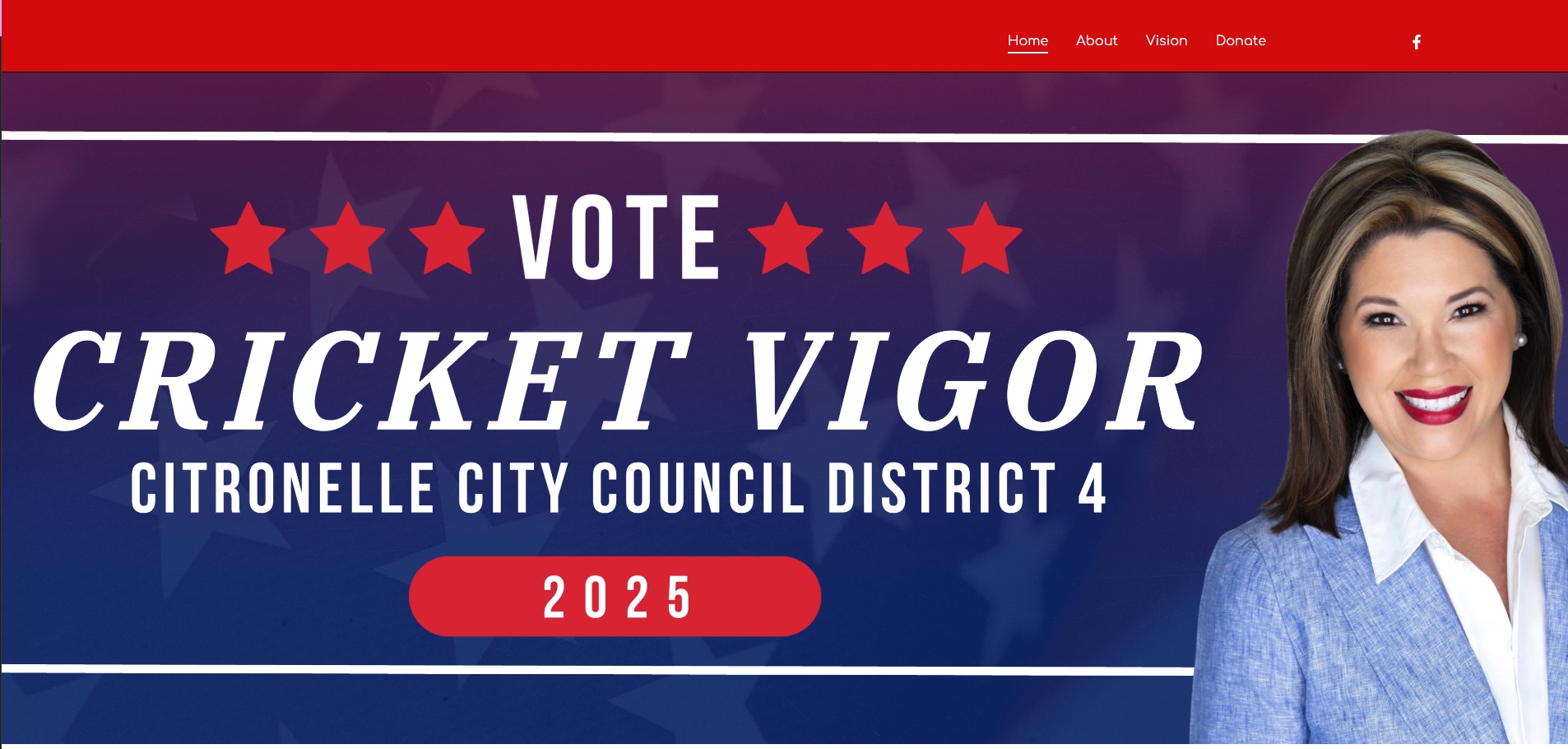 Vote Cricket Vigor website homepage built by Gaillard Tech Services