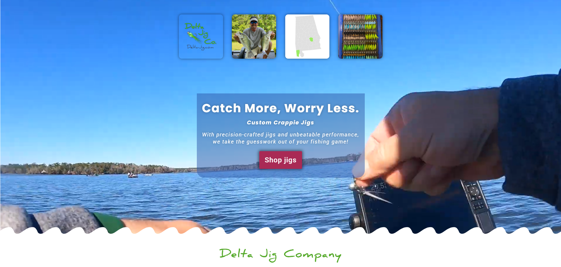 Delta Jig website homepage built by Gaillard Tech Services