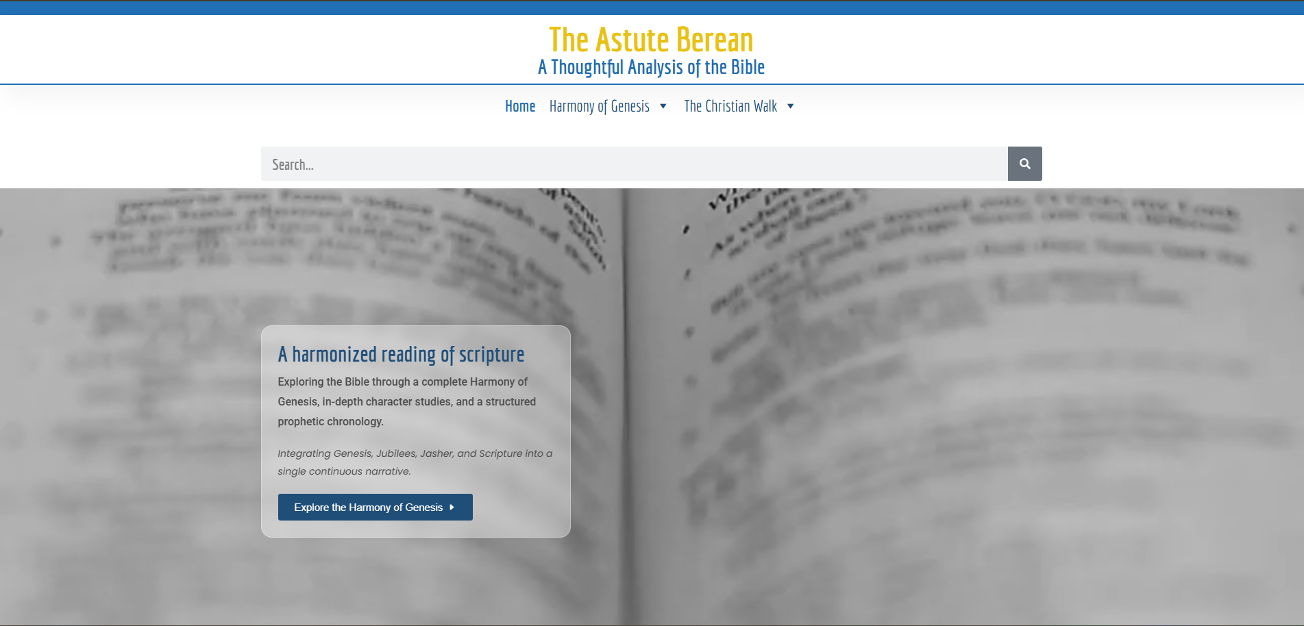 The Astute Berean website homepage built by Gaillard Tech Services