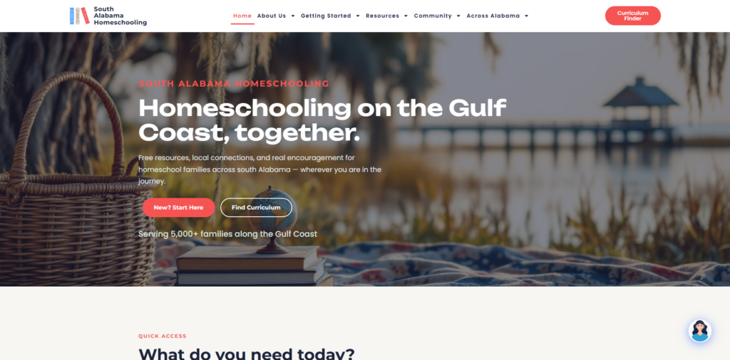 South Alabama Homeschooling website