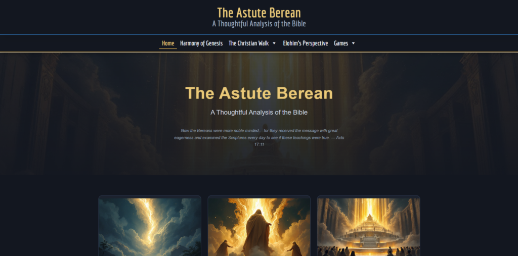 The Astute Berean website